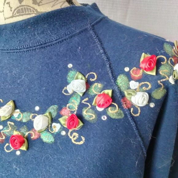 Festive Sweatshirt Navy XL Long Sleeve - Picture 4 of 8